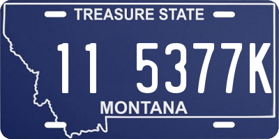 MT license plate 115377K