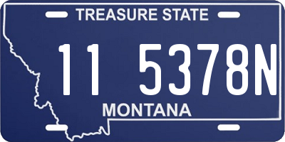 MT license plate 115378N