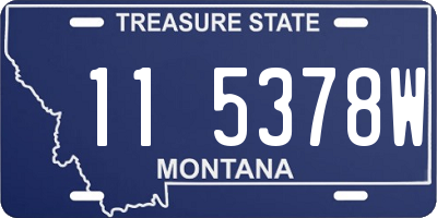 MT license plate 115378W