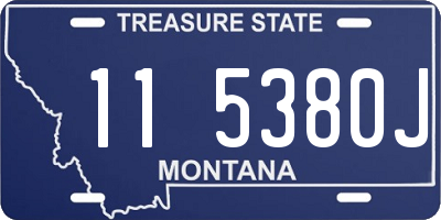 MT license plate 115380J