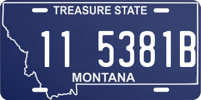 MT license plate 115381B
