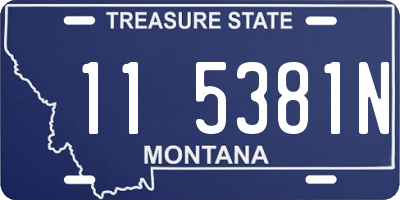 MT license plate 115381N