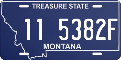 MT license plate 115382F