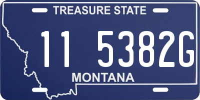 MT license plate 115382G