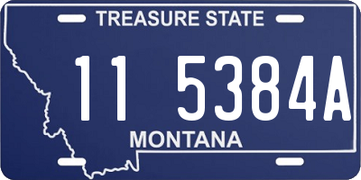 MT license plate 115384A