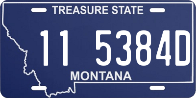 MT license plate 115384D