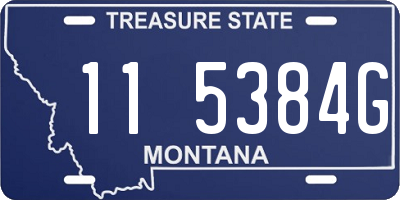 MT license plate 115384G