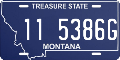 MT license plate 115386G