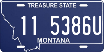 MT license plate 115386U