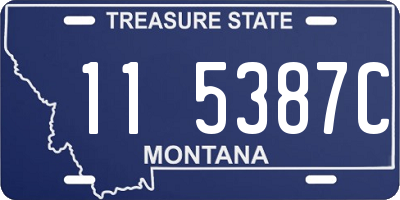 MT license plate 115387C