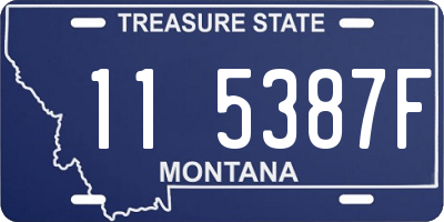 MT license plate 115387F