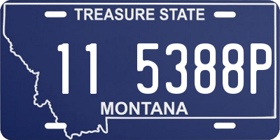 MT license plate 115388P
