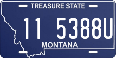 MT license plate 115388U
