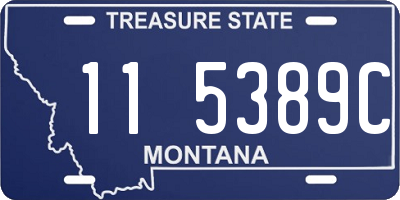 MT license plate 115389C