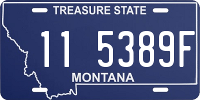 MT license plate 115389F