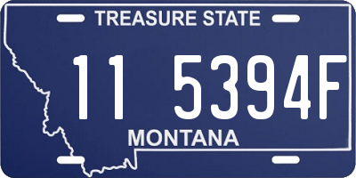 MT license plate 115394F