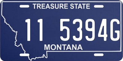 MT license plate 115394G