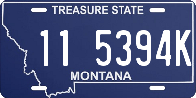 MT license plate 115394K