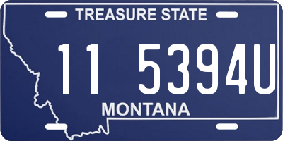 MT license plate 115394U