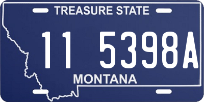 MT license plate 115398A