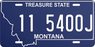 MT license plate 115400J