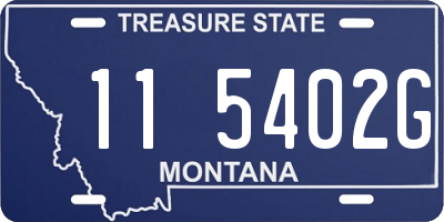 MT license plate 115402G