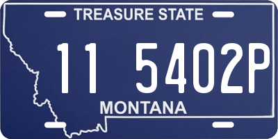 MT license plate 115402P