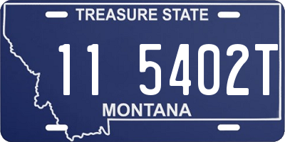 MT license plate 115402T