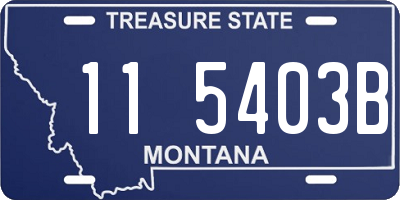 MT license plate 115403B