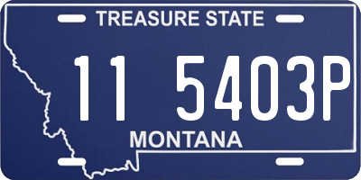 MT license plate 115403P