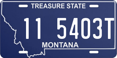 MT license plate 115403T