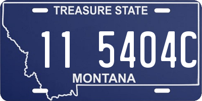 MT license plate 115404C
