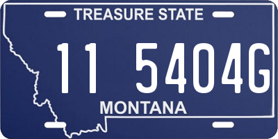 MT license plate 115404G