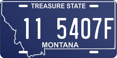 MT license plate 115407F