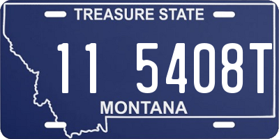MT license plate 115408T