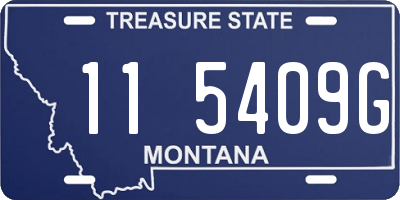 MT license plate 115409G
