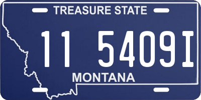 MT license plate 115409I