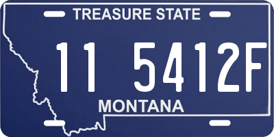 MT license plate 115412F