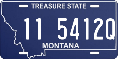 MT license plate 115412Q