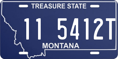 MT license plate 115412T