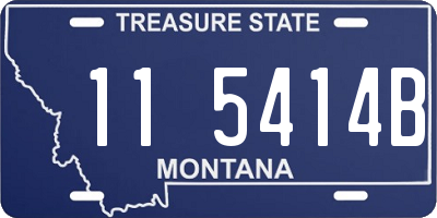 MT license plate 115414B