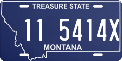 MT license plate 115414X