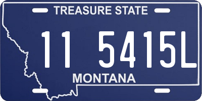 MT license plate 115415L