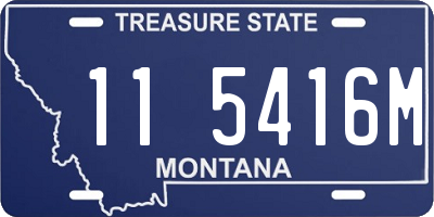 MT license plate 115416M