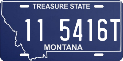 MT license plate 115416T