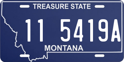 MT license plate 115419A