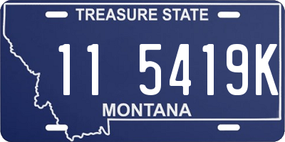 MT license plate 115419K