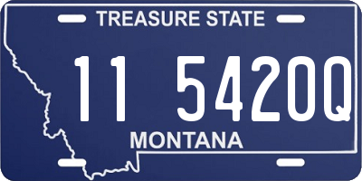 MT license plate 115420Q