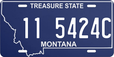 MT license plate 115424C