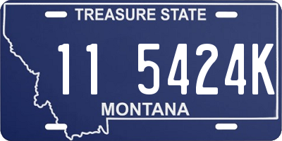 MT license plate 115424K